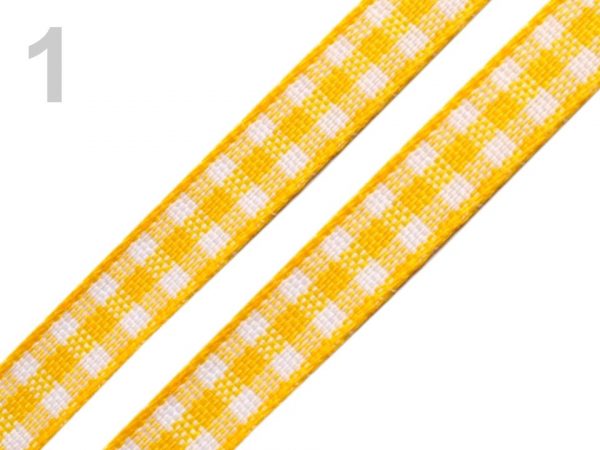 Panglică în carouri, lățime 7 mm ST420661