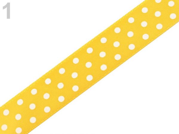 Panglică satin cu buline, lățime 19 mm ST420950