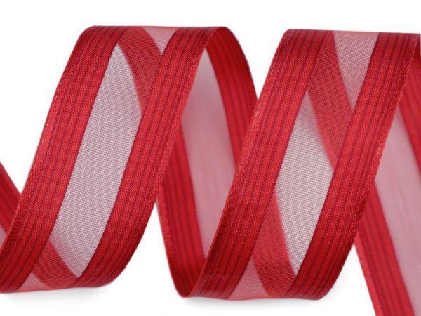 Panglică cu întăritură de sârmă pe margini, lățime 25 mm ST430485