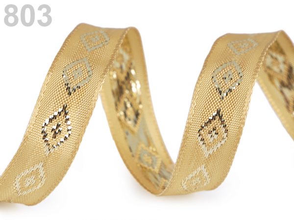 Panglică cu lurex și întăritură de sârmă pe margini, lățime 15 mm ST430530