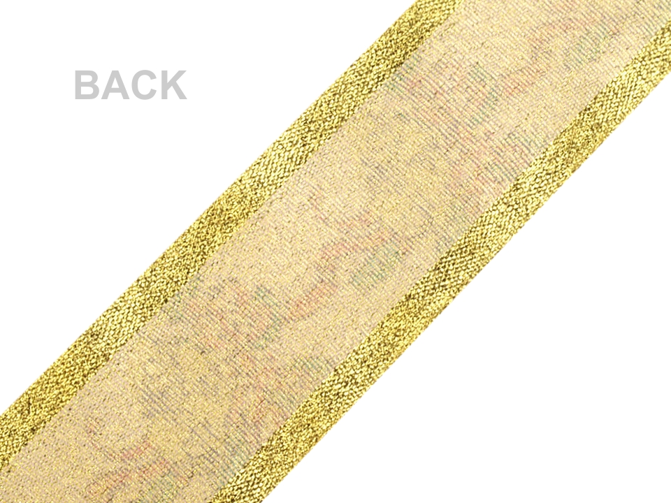 Panglică decorativă cu lurex, lățime 40 mm ST430274
