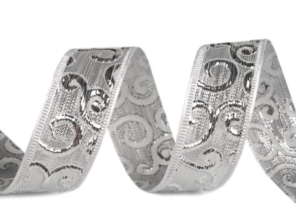 Panglică decorativă cu lurex, lătime 25 mm ST430380