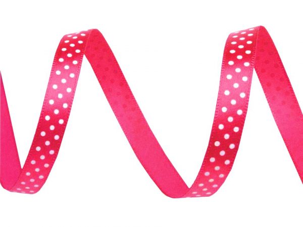 Panglică satin cu buline, lățime 10 mm ST420954