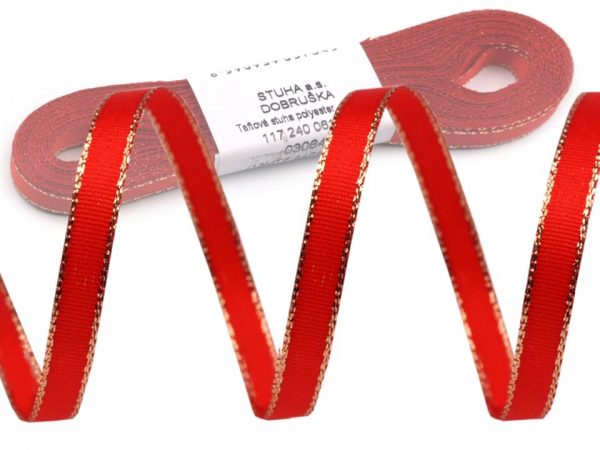 Panglică din tafta cu lurex, lățime 9 mm ST410037