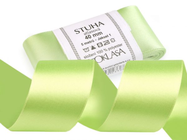 Panglică dublu satinată, lățime 40 mm, 5 m/pac ST430368