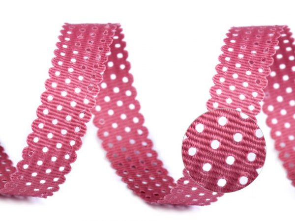 Panglică ripsată cu perforații, lățime 15 mm ST430400