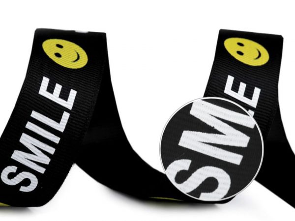 Bandă ripsată Smile / vipușcă, lățime 24 mm ST610020