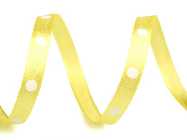 Panglică satin cu buline, lățime 10 mm ST430217