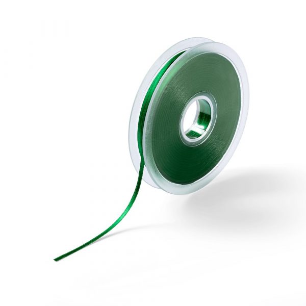 Panglica satin, verde iarba, 3 mm, 50 m
