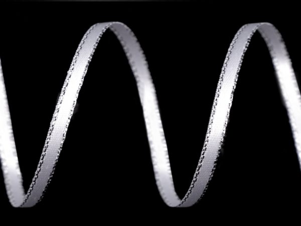 Panglică dublu satinată cu lurex, lățime 3 mm ST420590