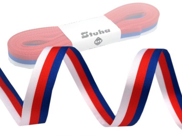 Panglică din tafta tricoloră, lățime 10 mm ST410003