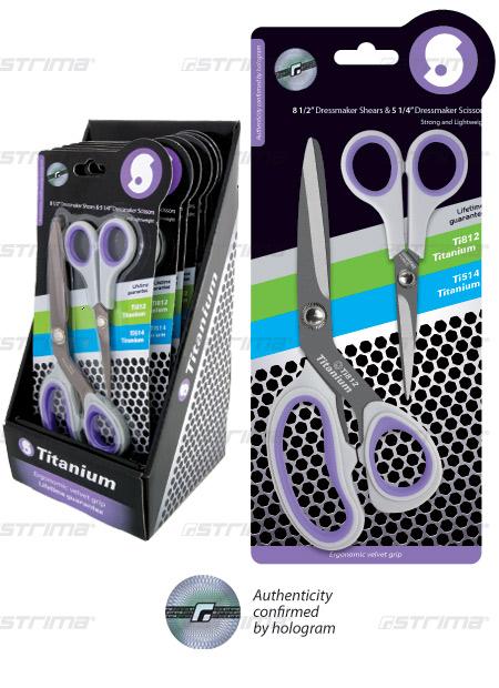 Set foarfeca croitorie profesionala Titanium 22 cm si foarfeca hobby 13 cm