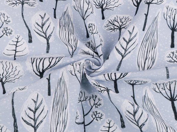 Set material de bumbac imprimat si ata