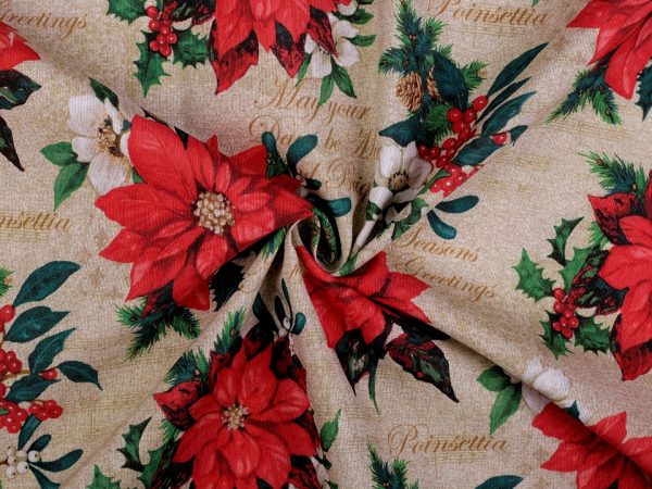 Set material bumbac imprimat si ata