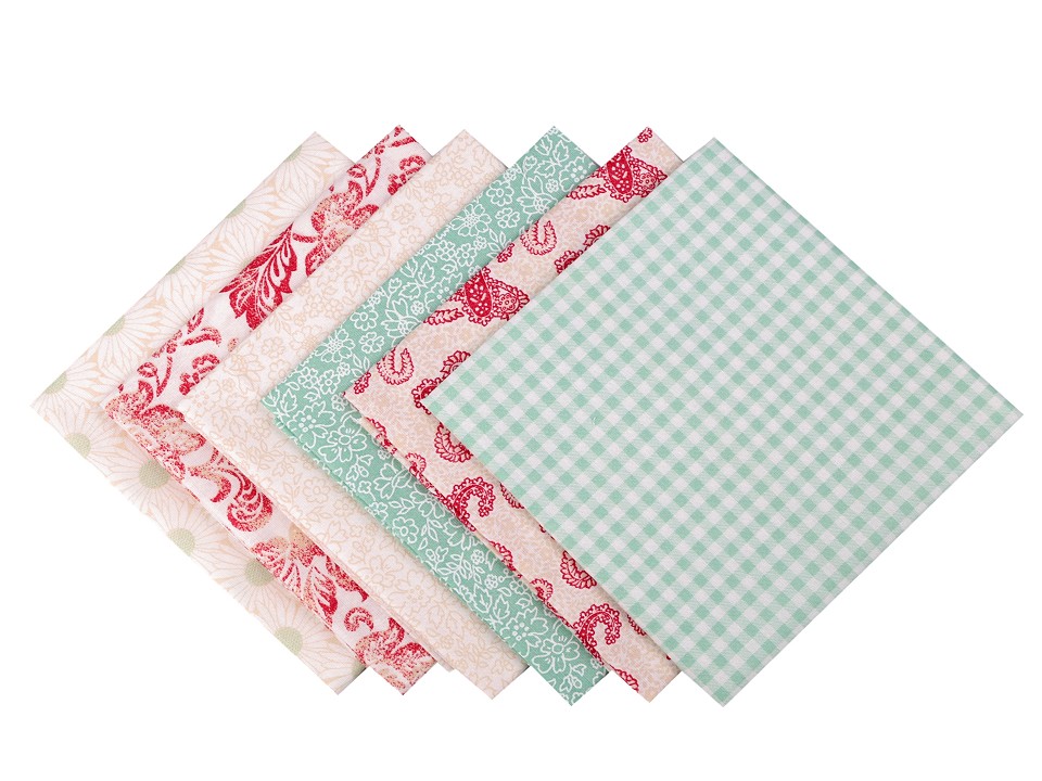 Set materiale textile pentru patchwork 44x44 cm