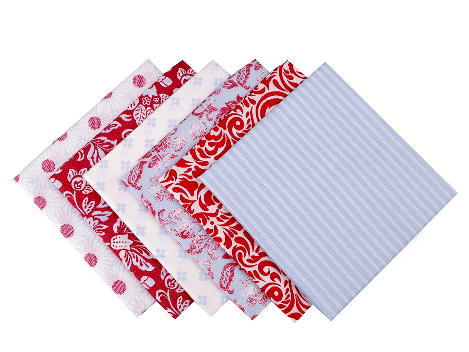 Set materiale textile pentru patchwork 44x44 cm
