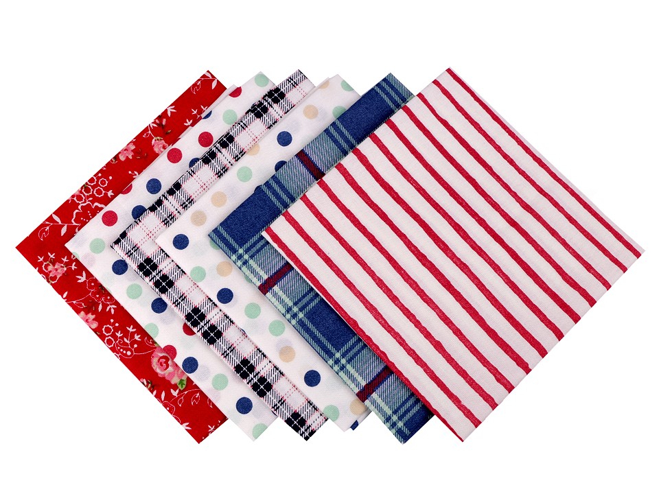 Set materiale textile pentru patchwork 44x44 cm