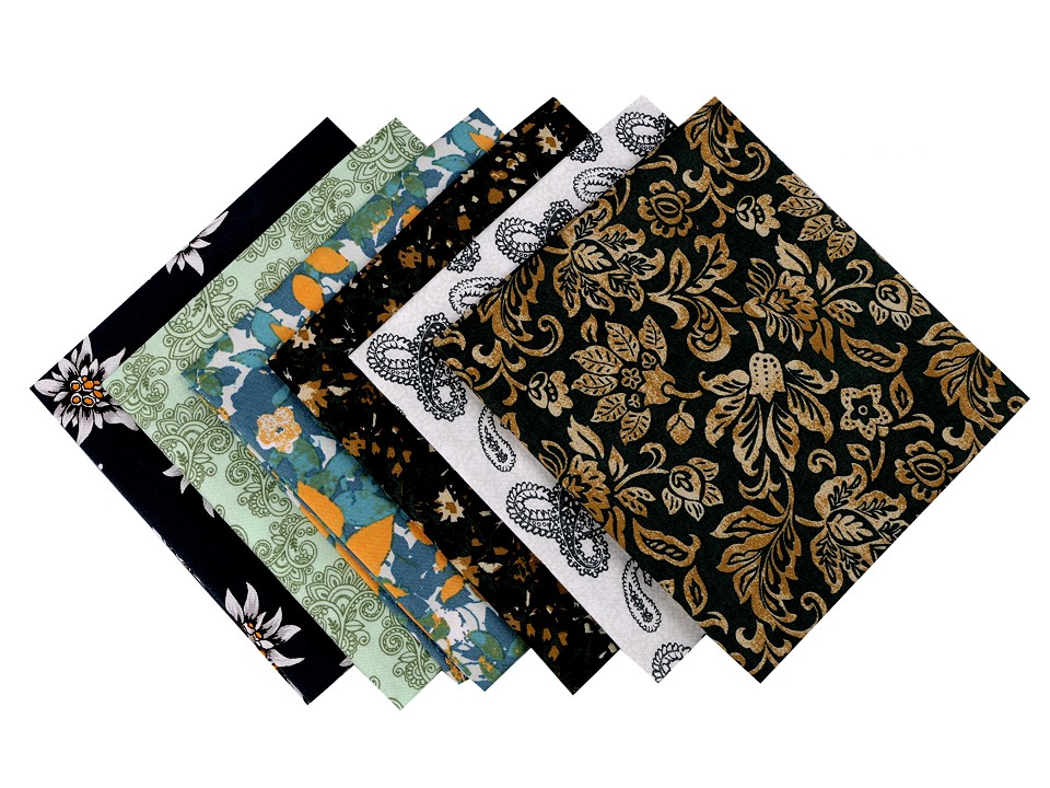 Set materiale textile pentru patchwork 44x44 cm