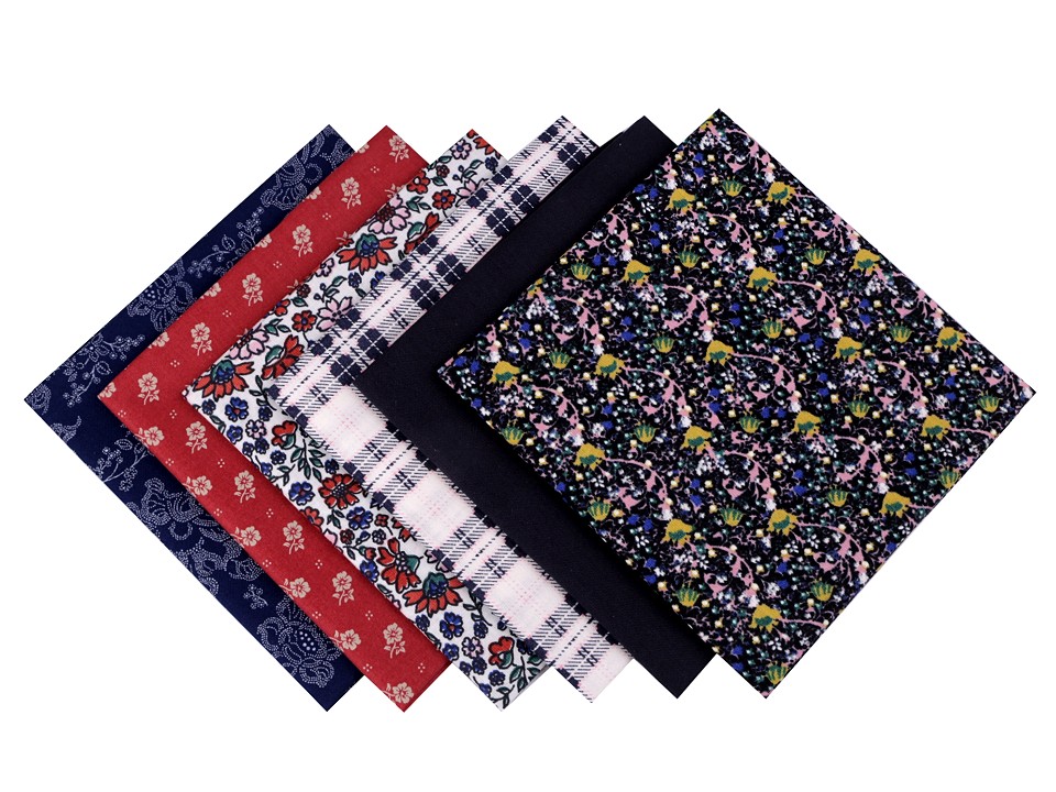 Set materiale textile pentru patchwork 44x44 cm