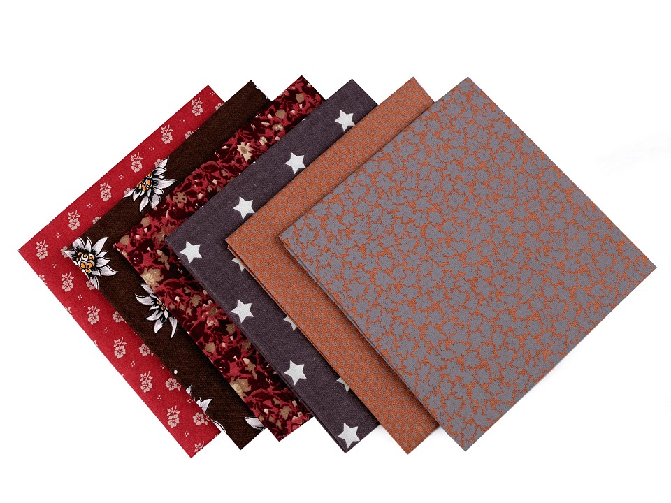 Set materiale textile pentru patchwork 44x44 cm