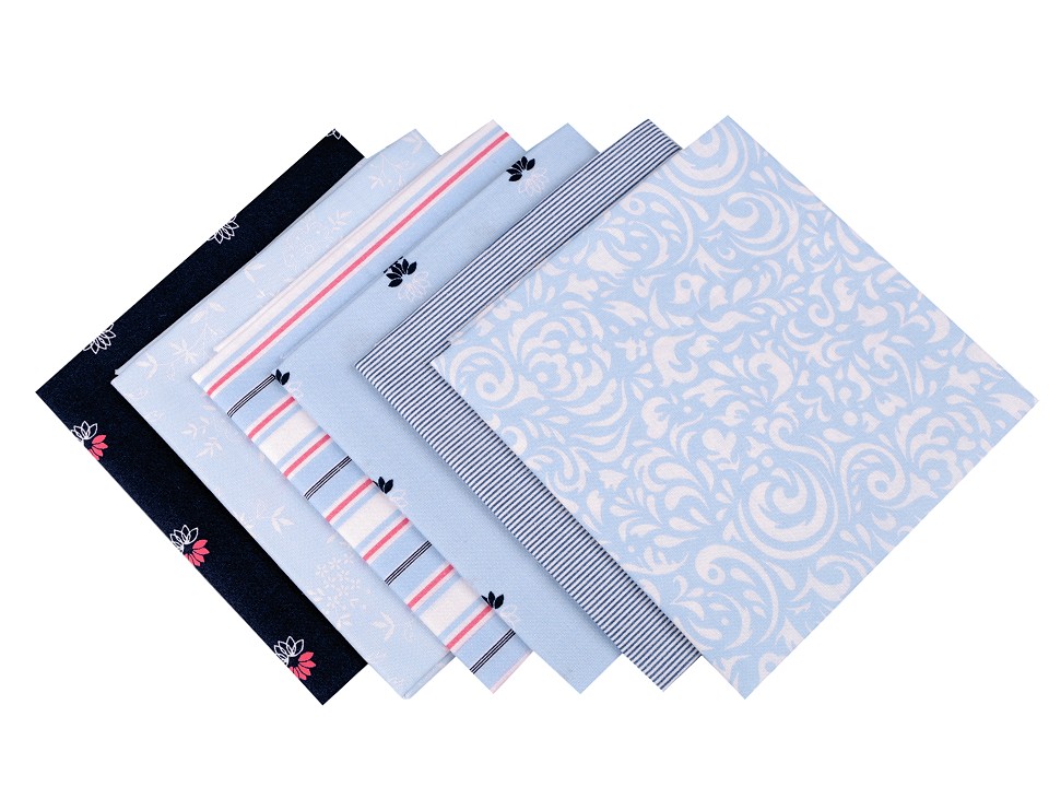 Set materiale textile pentru patchwork 44x44 cm