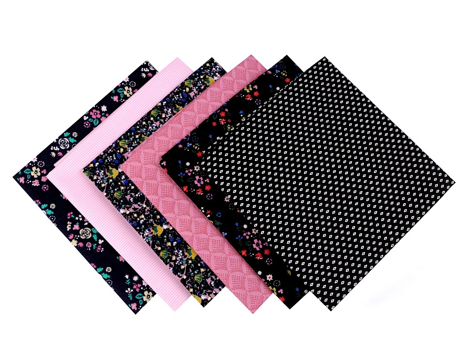 Set materiale textile pentru patchwork 44x44 cm