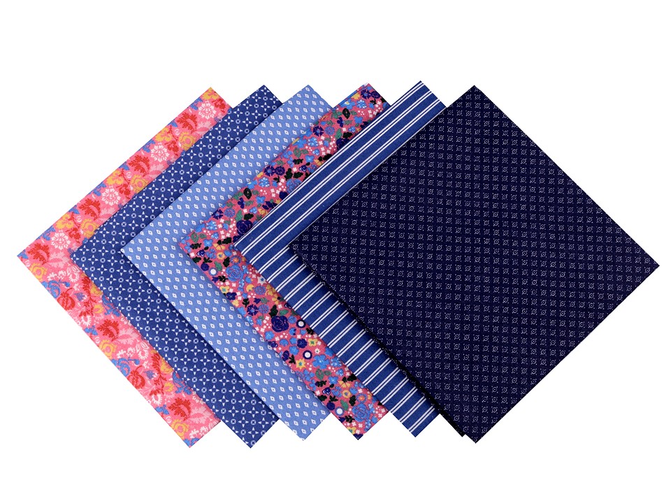 Set materiale textile pentru patchwork 44x44 cm