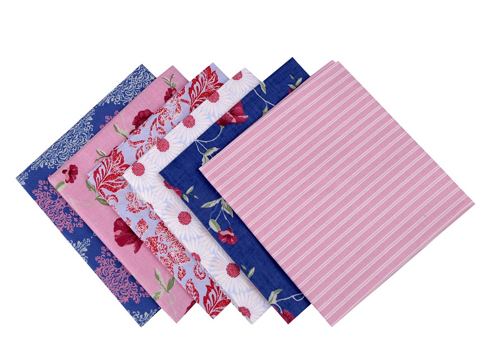 Set materiale textile pentru patchwork 44x44 cm