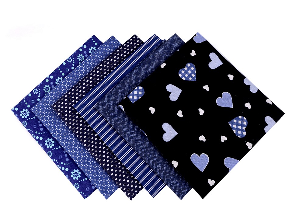 Set materiale textile pentru patchwork 44x44 cm