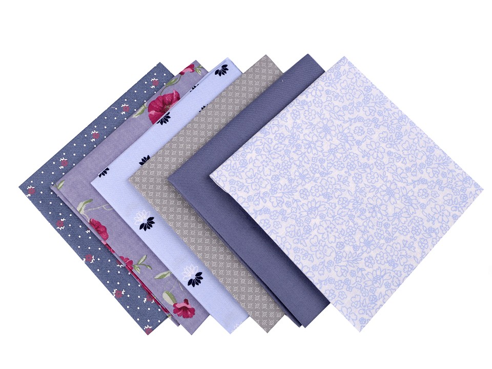 Set materiale textile pentru patchwork 44x44 cm