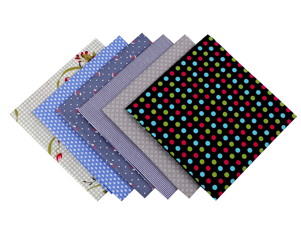 Set materiale textile pentru patchwork 44x44 cm