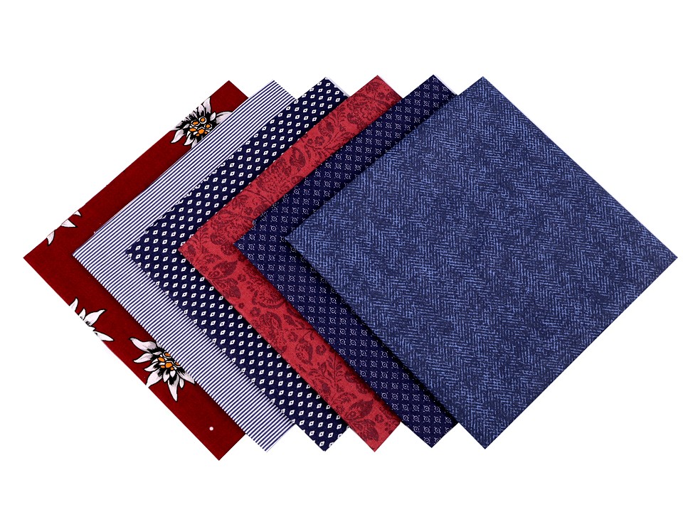 Set materiale textile pentru patchwork 44x44 cm