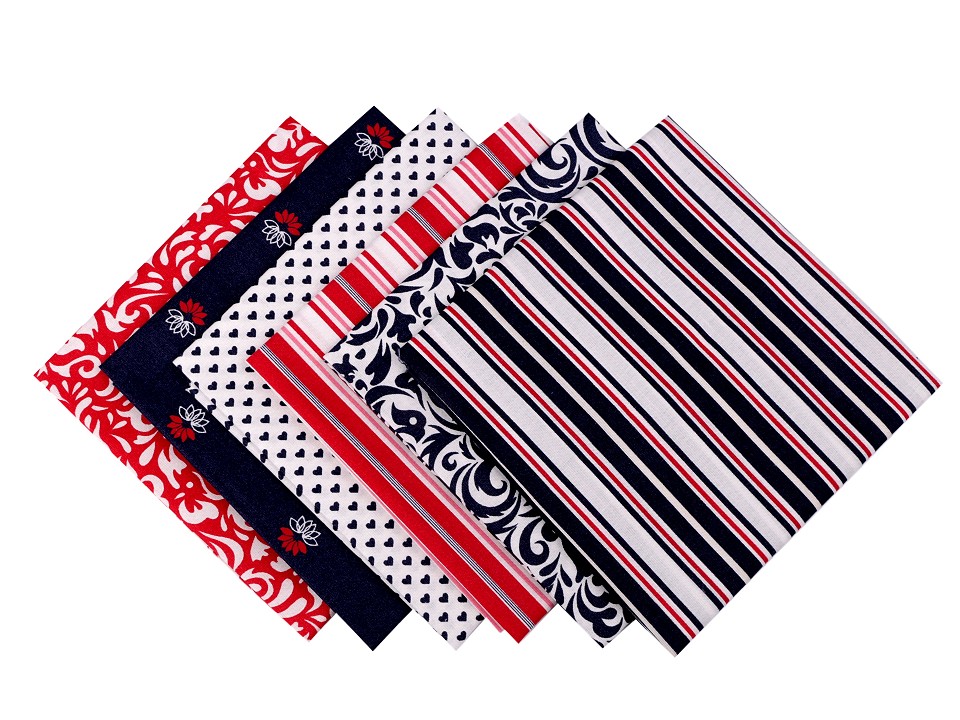 Set materiale textile pentru patchwork 44x44 cm
