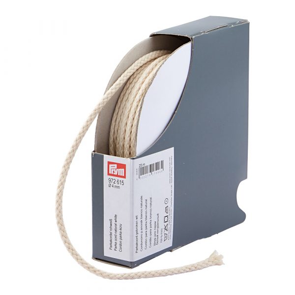 Snur, alb natural, 4 mm, 25 m