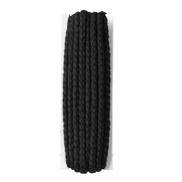 Snur, negru, 4 mm, 3 m