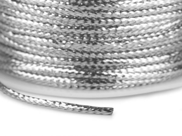 Șnur plat lurex, gol în interior, lățime 2 mm ST310163