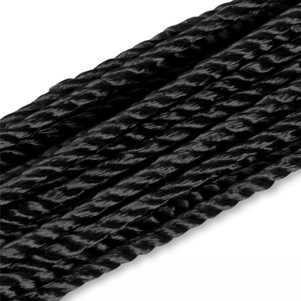 Snur satin, 2 mm, negru, 4 m