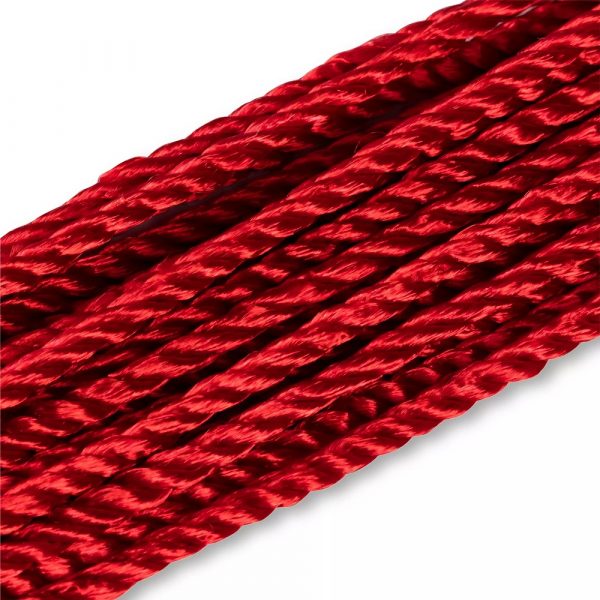 Snur satin, 2 mm, rosu, 4 m