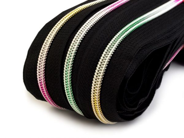 Fermoar spiralat metraj, efect curcubeu, lățime spirală 5 mm ST750503