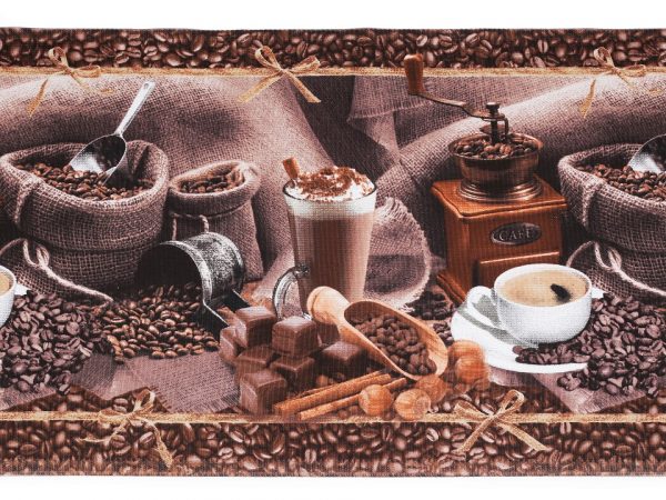 Tesatura din bumbac Waffle Pique cu boabe de cafea
