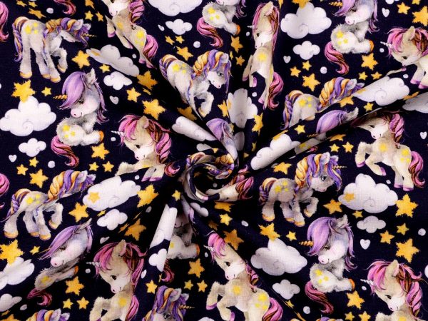 Tesatura tricot de bumbac cu motive pentru copii