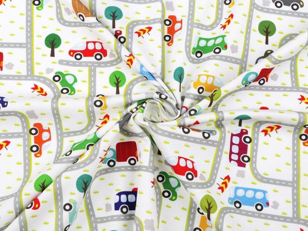 Tricot de bumbac cu masinute