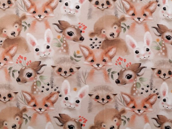 Tricot de bumbac cu animale