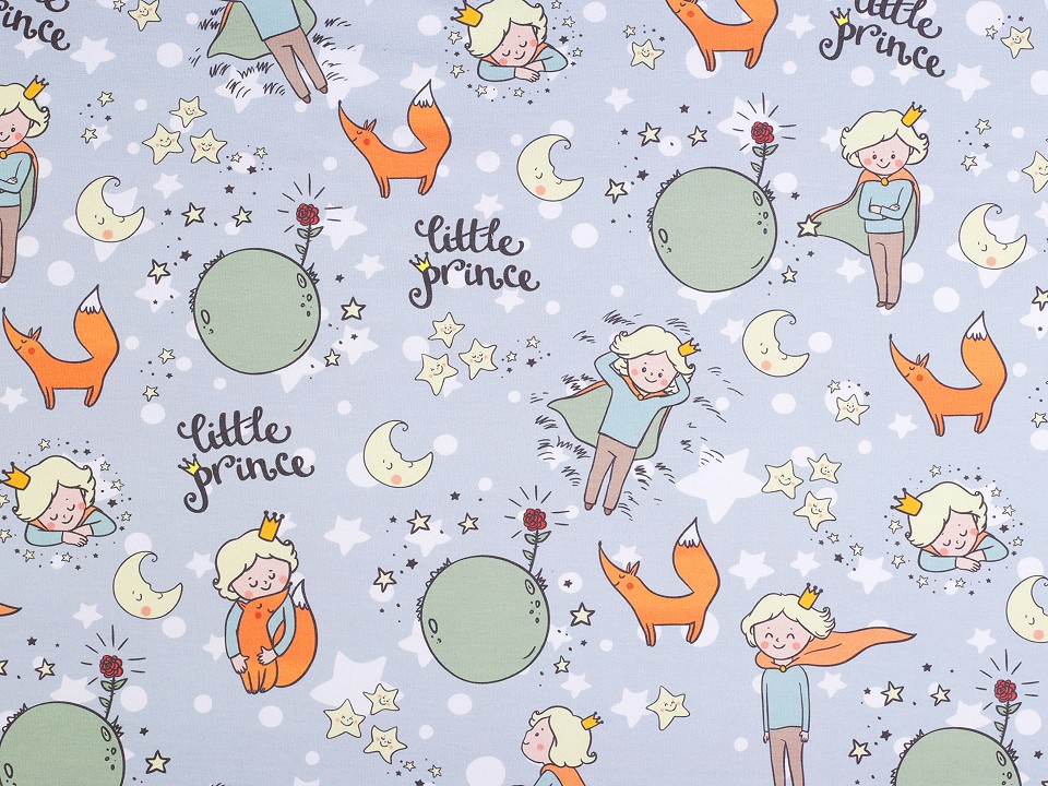 Tricot de bumbac cu motiv Micul Print