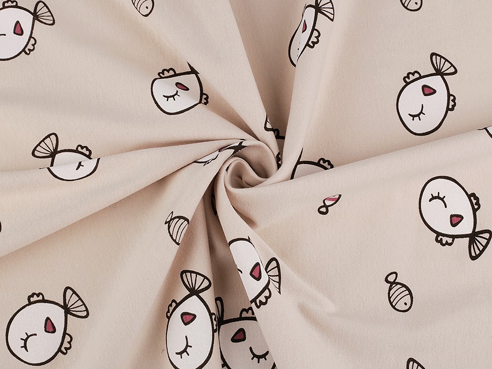 Tricot de bumbac imprimat