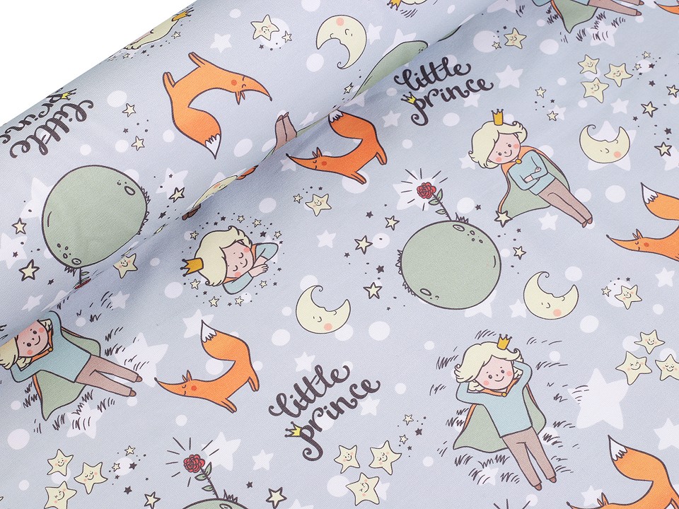 Tricot de bumbac cu motiv Micul Print
