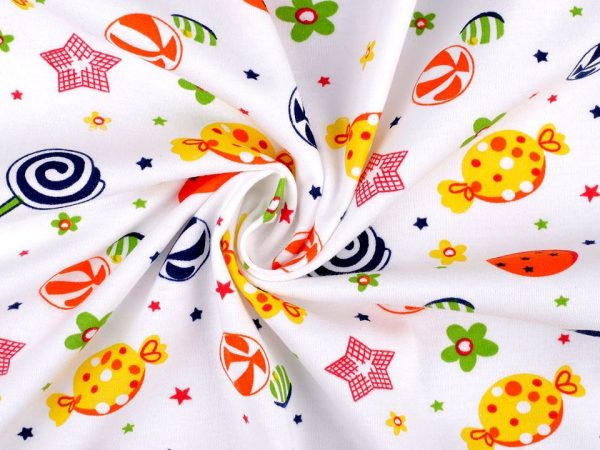 Tricot din bumbac organic cu motive pentru copii