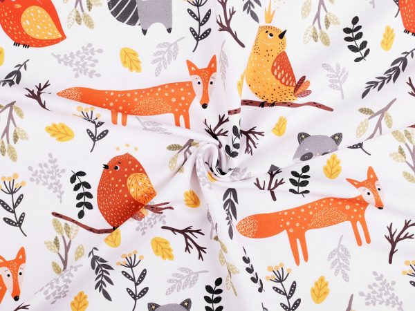 Tricot de bumbac cu motive pentru copii animale