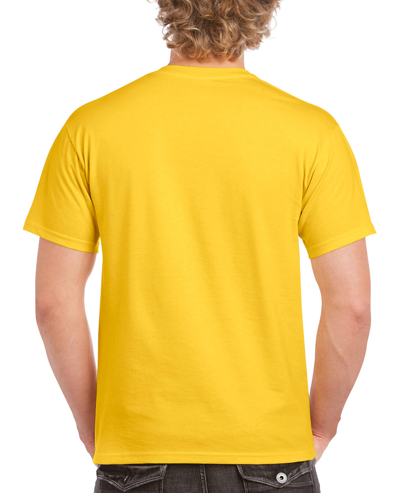 Tricou barbati 100% bumbac, Galben Margareta, 190g
