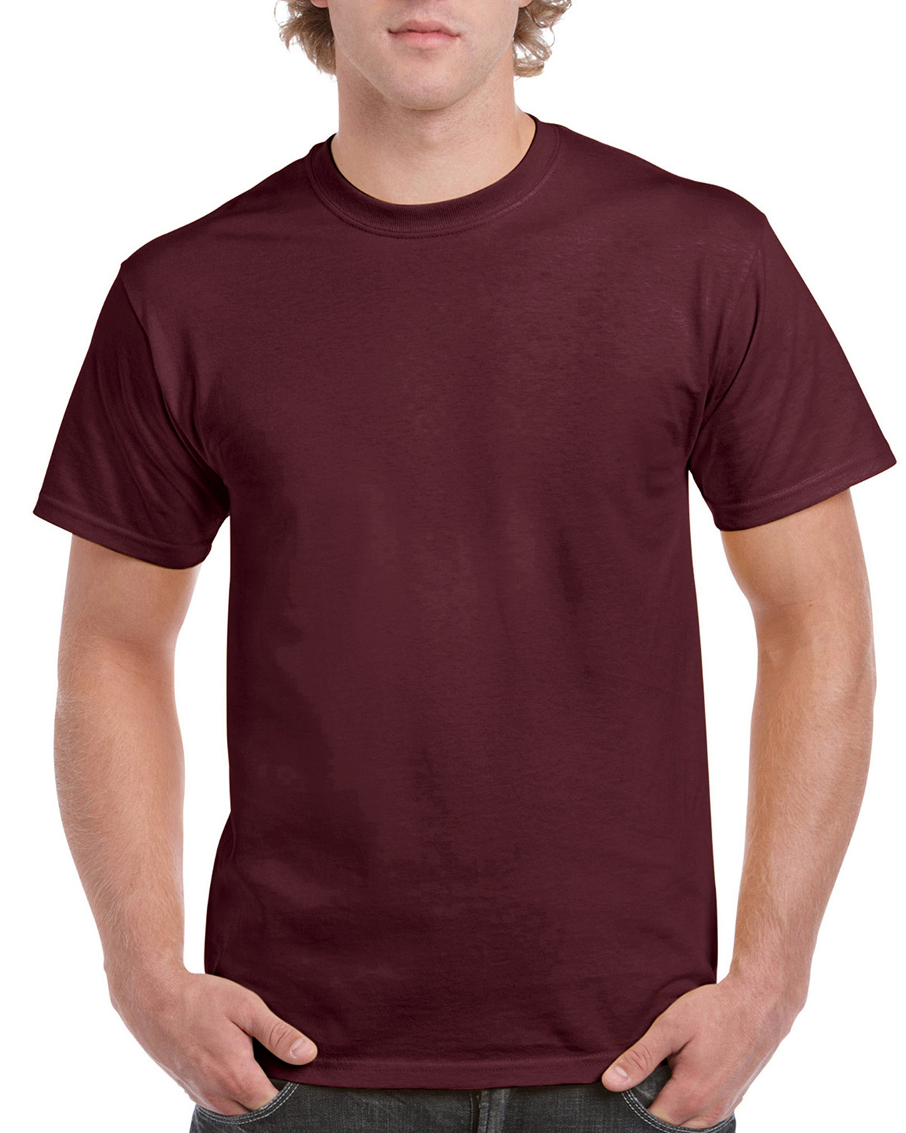 Tricou barbati 100% bumbac, Maro Inchis - Sport, 190g